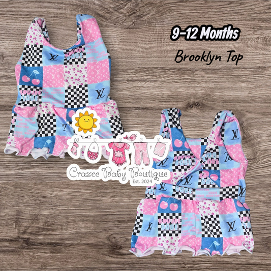 9-12 Months Boujee Cherries Brooklyn Top