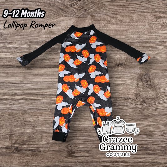 9-12 Month Ghost Lollipop Romper