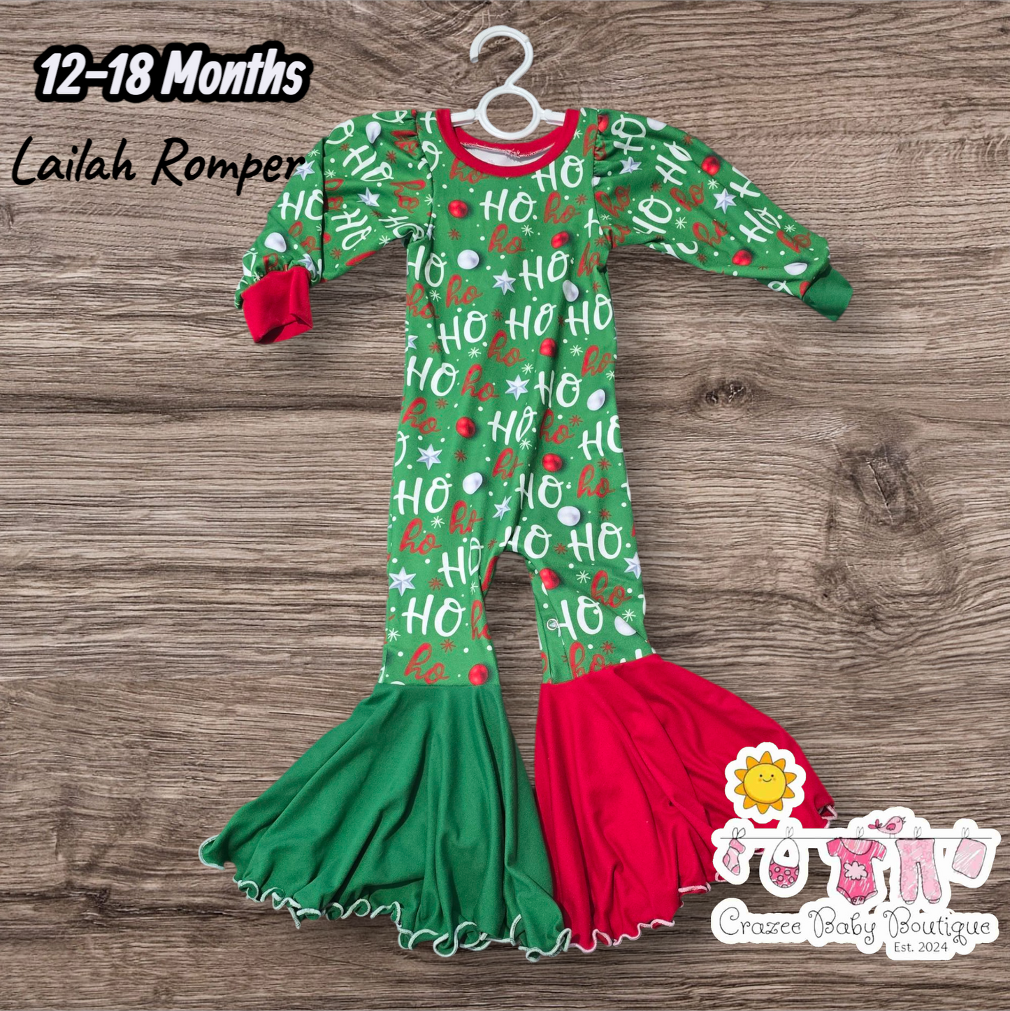 12-18 Months Ho-Ho Lailah Romper
