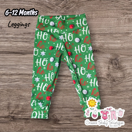 6-12 Months Ho-Ho Leggings