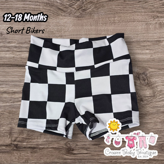 12-18 Months Checkered Short Bikers