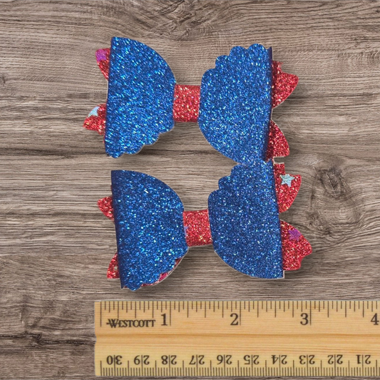 Scalloped Baby Bow Alligator Hair Clip Piggies