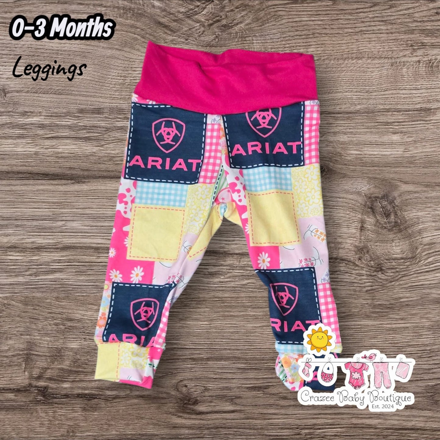 0-3 Months Western Boots Leggings