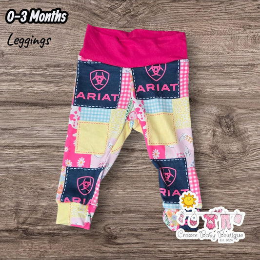 0-3 Months Western Boots Leggings