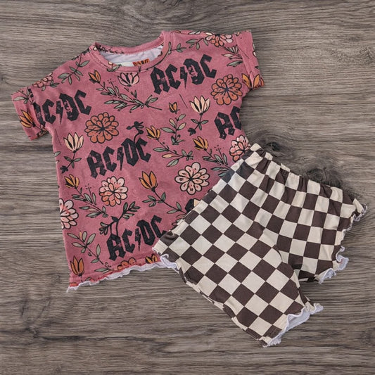 6/9m Boxy Tee w/Matching Bikers *Lettuce Hem