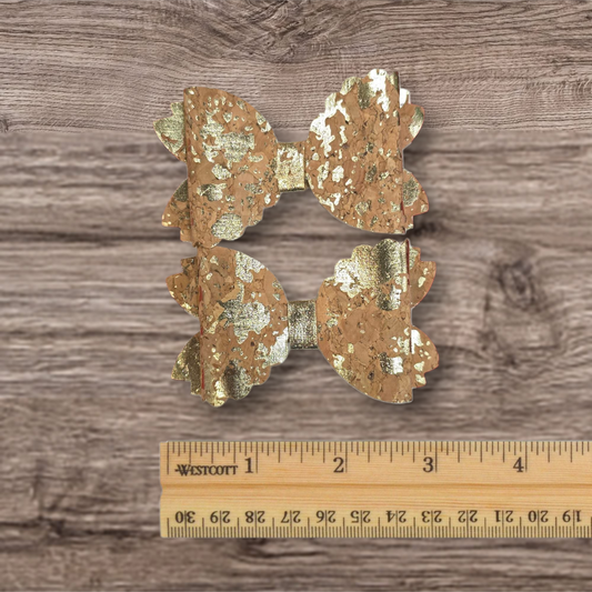 Scalloped Baby Bow Alligator Hair Clip Piggies