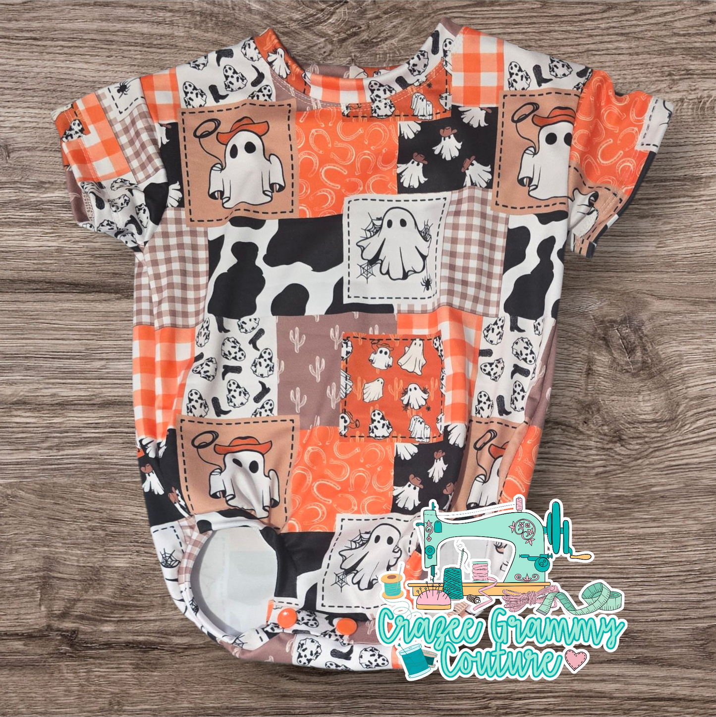 12-18 Months Cowboy Ghost Relaxed Fit Onesie