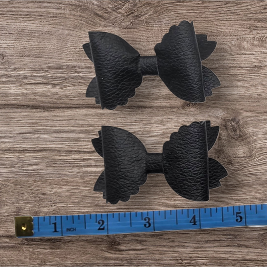 Scalloped Baby Bow Alligator Hair Clip Piggies