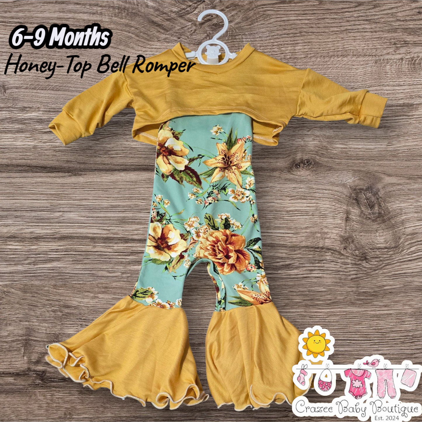 6-9 Months Flower Honey Top Romper