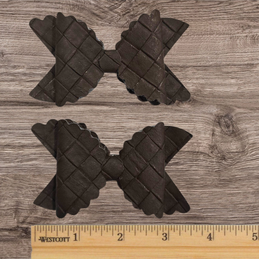 Scalloped Baby Bow Alligator Hair Clip Piggies