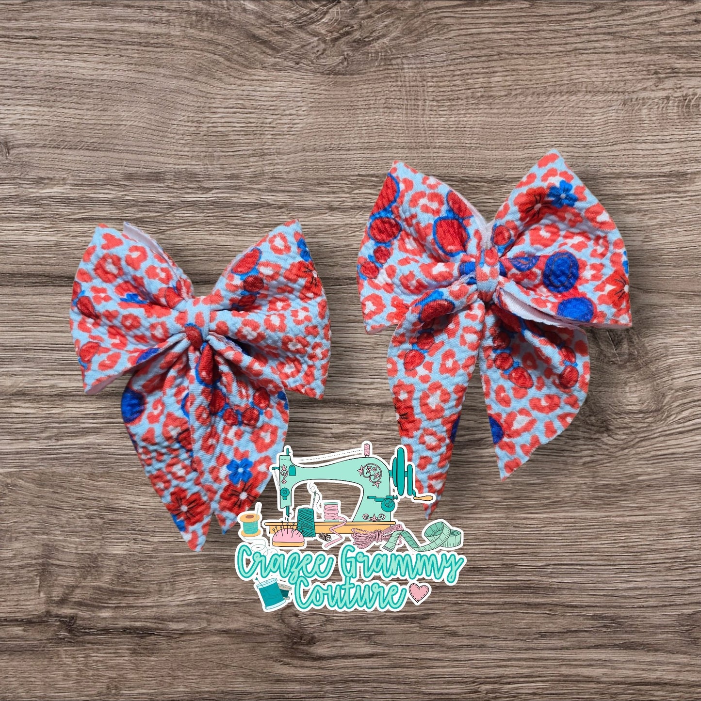 Sailor Bow Alligator Hair Clip Piggies